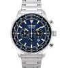 Reloj para hombre Citizen Eco-Drive cronógrafo de acero inoxidable con esfera azul CA4500-91L 100M