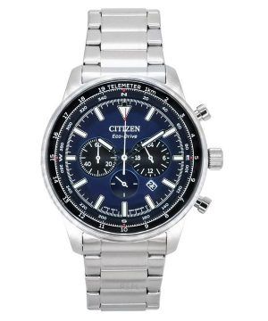 Reloj para hombre Citizen Eco-Drive cronógrafo de acero inoxidable con esfera azul CA4500-91L 100M