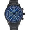 Reloj para hombre Citizen Eco-Drive cronógrafo Black Ion acero inoxidable esfera azul CA4505-80L 100M