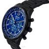 Reloj para hombre Citizen Eco-Drive cronógrafo Black Ion acero inoxidable esfera azul CA4505-80L 100M