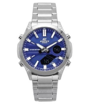 Reloj Casio Edifice analógico digital de acero inoxidable con esfera azul y cuarzo EFV-C120D-2A 100M para hombre