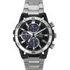 Reloj Casio Edifice Sospensione analógico con cronógrafo de acero inoxidable y esfera gris con energía solar EQS-960D-1AV 100M p