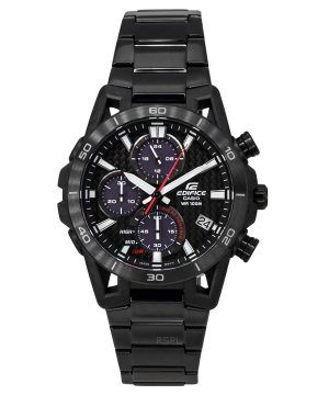 Reloj Casio Edifice Sospensione analógico con cronógrafo Black Ion de acero inoxidable y esfera negra con energía solar EQS-960D