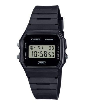 Reloj Casio POP Digital F-91WB-1A unisex con correa de resina de origen biológico y color negro