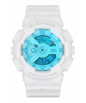 Reloj Casio G-Shock analógico digital con correa de resina blanca y esfera multicolor de cuarzo GA-110TL-7A 200M para hombre