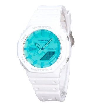 Reloj Casio G-Shock analógico digital con correa de resina blanca y esfera multicolor de cuarzo GA-2100TL-7A 200M para hombre