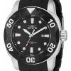 Reloj para hombre Invicta Sea Spider con correa de acero inoxidable y poliuretano, esfera negra, cuarzo 44116 100M