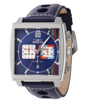 Reloj para hombre Invicta S1 RTodosy cronógrafo GMT con correa de cuero y esfera multicolor de cuarzo 44299 100M