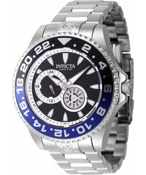 Reloj para hombre Invicta Pro Diver de acero inoxidable con bisel negro y azul y esfera negra, automático Diver&#39,s 47300 300M