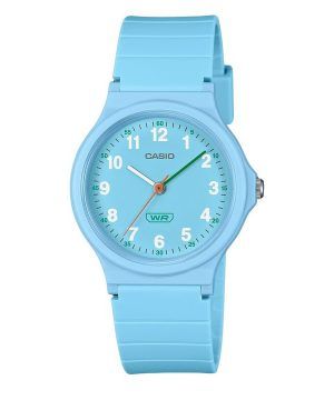 Reloj Casio Pop analógico de cuarzo con esfera azul y correa de resina de origen biológico LQ-24B-2B para mujer