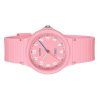 Reloj Casio Pop analógico de cuarzo con correa de resina biológica y esfera rosa LQ-24B-4B para mujer