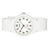 Reloj Casio Pop analógico de cuarzo con esfera blanca y correa de resina biológica para mujer LQ-24B-7B