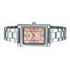 Reloj Casio Standard analógico de acero inoxidable con esfera rosa y cuarzo LTP-1234DD-4A para mujer