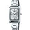 Reloj Casio Standard analógico de acero inoxidable con esfera plateada y cuarzo LTP-1234DD-7A para mujer