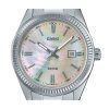 Reloj Casio Standard analógico de acero inoxidable con esfera de nácar y cuarzo LTP-1302DS-4AV para mujer