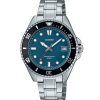 Reloj Casio Standard analógico de acero inoxidable con esfera azul y cuarzo MDV-10D-2A1V para hombre