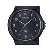 Reloj unisex Casio POP analógico de cuarzo con correa de resina de base biológica MQ-24B-1B, esfera negra