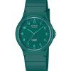 Reloj analógico Casio POP unisex con correa de resina de base biológica y esfera verde de cuarzo MQ-24B-3B