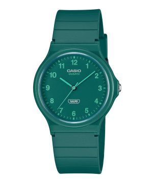 Reloj analógico Casio POP unisex con correa de resina de base biológica y esfera verde de cuarzo MQ-24B-3B