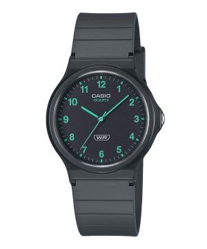 Reloj analógico Casio POP de cuarzo con correa de resina de base biológica y esfera negra MQ-24B-8B unisex