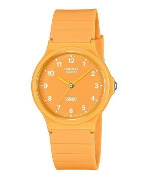 Reloj analógico Casio POP de cuarzo con correa de resina de base biológica y esfera naranja MQ-24B-9B unisex