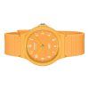 Reloj analógico Casio POP de cuarzo con correa de resina de base biológica y esfera naranja MQ-24B-9B unisex