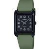 Reloj Casio Standard analógico de cuarzo con correa de resina verde y esfera negra MTP-B175-3BV para hombre