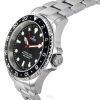 Ratio FreeDiver GMT Series Zafiro Acero inoxidable Esfera negra Automático RTF051 200M Reloj para hombre