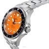 Ratio FreeDiver GMT Series Zafiro Acero inoxidable Esfera naranja Automático RTF055 200M Reloj para hombre