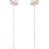 Pendientes Swarovski Swan Drop en tono oro rosa 5469990 para mujer