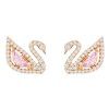 Pendientes Swarovski Swan Drop en tono oro rosa 5469990 para mujer