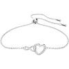 Pulsera Swarovski Hyperbola Infinity And Heart Rhodium 5524421 para mujer