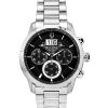 Reloj de cuarzo Bulova Sutton Big Date Chronograph de acero inoxidable con esfera negra 96B319 para hombre