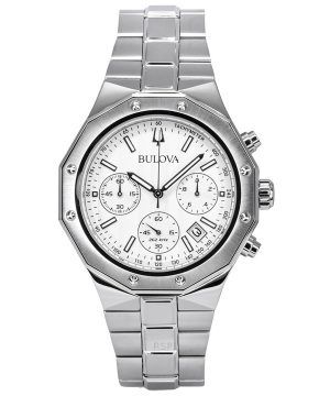 Reloj cronógrafo Bulova Classic Precisionist de acero inoxidable con esfera plateada y cuarzo 96B408 100M para hombre