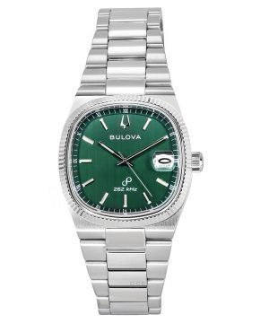 Reloj de cuarzo Bulova Classic Super Seville 262kHz Precisionist de acero inoxidable con esfera verde 96B439 para hombre