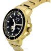 Reloj automático para hombre Bulova Marine Star de acero inoxidable en tono dorado con esfera negra 97A174 200M