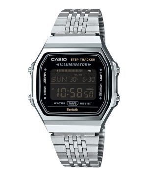 Reloj unisex Casio Vintage Digital Smartphone Link de acero inoxidable de cuarzo ABL-100WE-1B