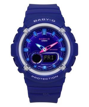 Reloj analógico digital Casio Baby-G con correa de resina y esfera azul de cuarzo BGA-280DN-2A 100 m para mujer