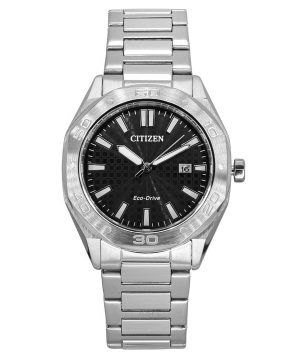 Reloj Citizen Eco-Drive de acero inoxidable con esfera negra BM7630-80E 100M para hombre