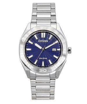 Reloj Citizen Eco-Drive de acero inoxidable con esfera azul BM7630-80L 100M para hombre