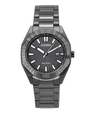 Reloj Citizen Eco-Drive de acero inoxidable con esfera gris BM7637-81H 100M para hombre