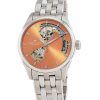 Reloj Hamilton Jazzmaster de acero inoxidable con esfera abierta en color albaricoque y automático H32215100 para mujer