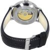 Iron Annie Bauhaus Correa de cuero Esfera negra Automático 50502 Reloj para hombre