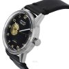 Reloj automático Iron Annie G38 con correa de cuero y esfera negra 53682 100M para hombre