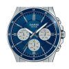 Reloj Casio Standard analógico de cuarzo con esfera azul y baño de iones de acero inoxidable MTP-1374D-2A3V para hombre