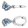 Pendientes de aro con mariposa azul Pandora en plata de ley 290778C01 para mujer