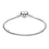 Pulsera Pandora Moments de plata con cierre en forma de corazón 590719-17 para mujer