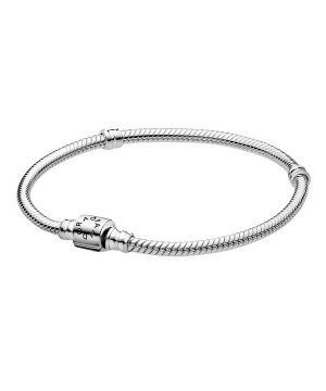 Pulsera Pandora Moments con cierre de barril y cadena de serpiente 598816C00-20 para mujer