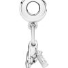 Charm colgante de biberón y zapatos de Pandora 798106CZ para mujer