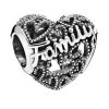 Charm de plata de ley con forma de corazón de la familia Pandora 798571C00 para mujer